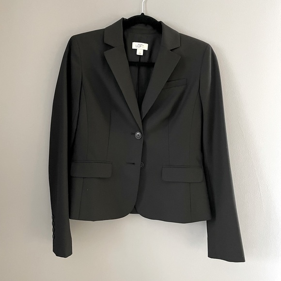 LOFT Black Blazer - size 2 - Picture 1 of 4